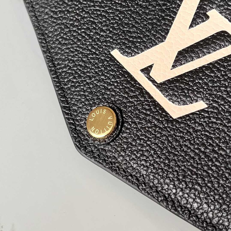 l**is V*t*n felicie pochette in black and beige monogram empreinte leather and ghw