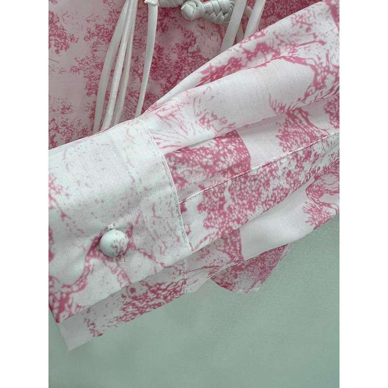 D*or cotton long blouse and shorts pink