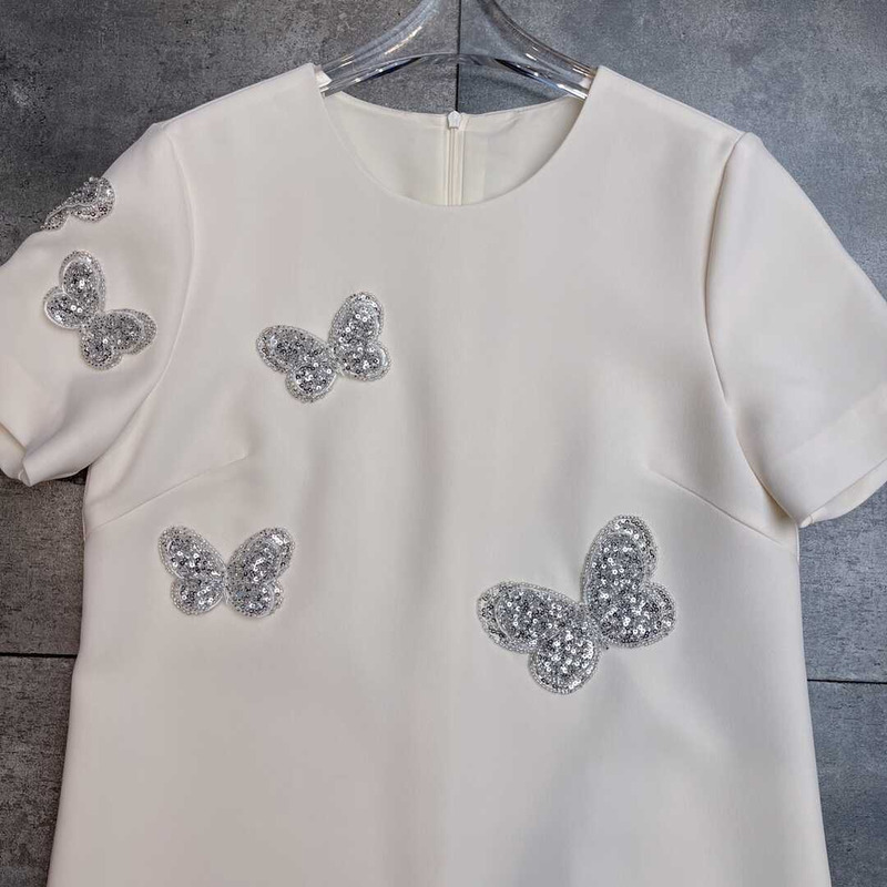 Valentino Butterfly Dress White