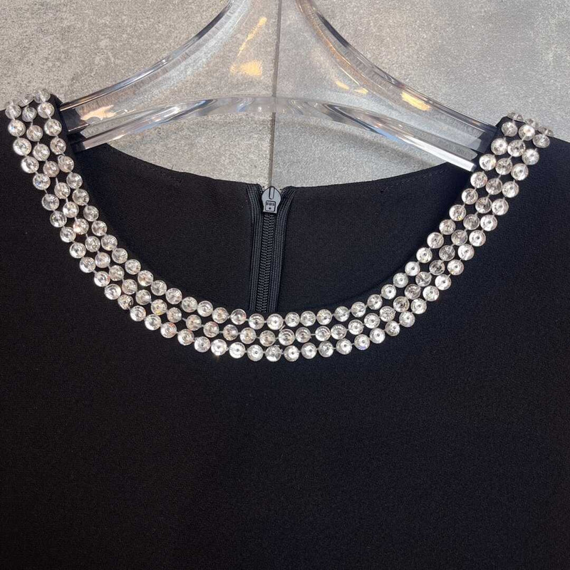 Valentino Crepe Couture Short Dress Black