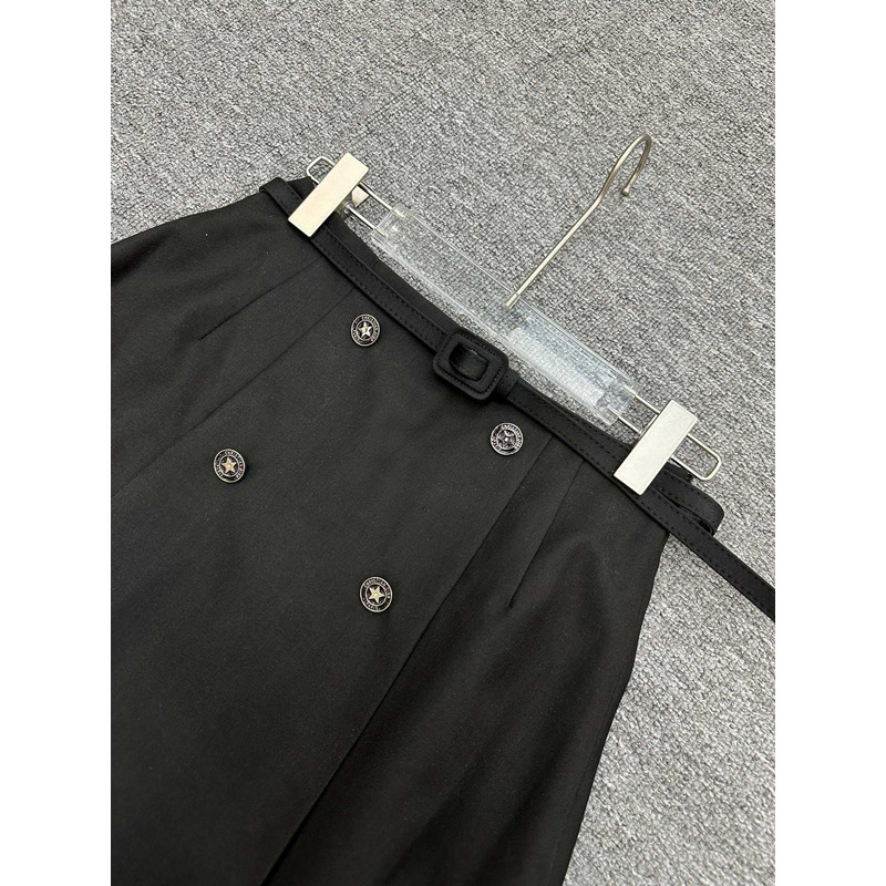 D*or short-sleeve shirt and skirt black