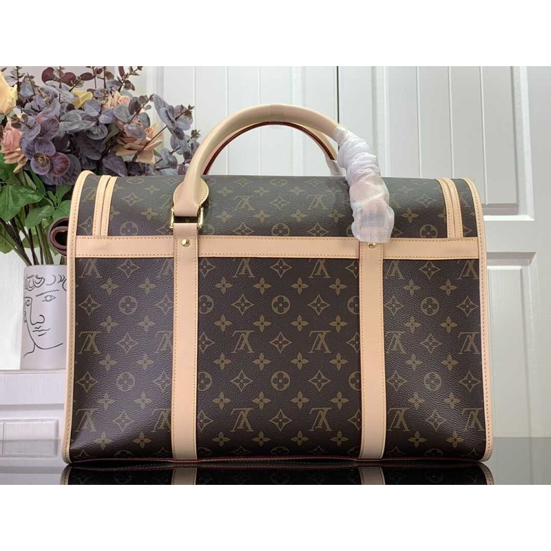 l**is V*t*n dog carrier monagram