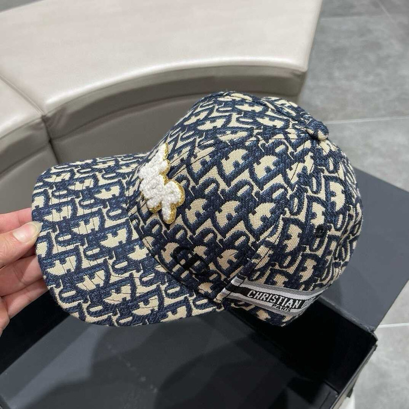 D*or logo oblique print cap