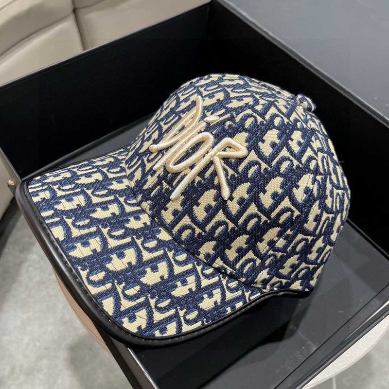 D*or logo oblique print cap