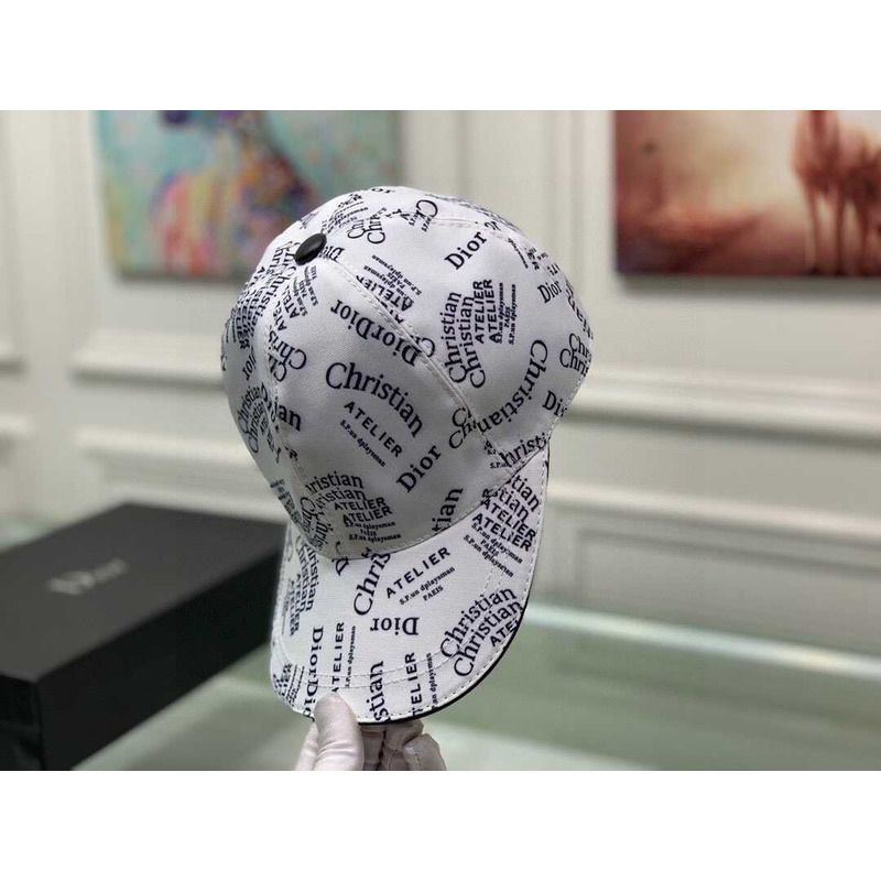 D*or logo oblique print cap