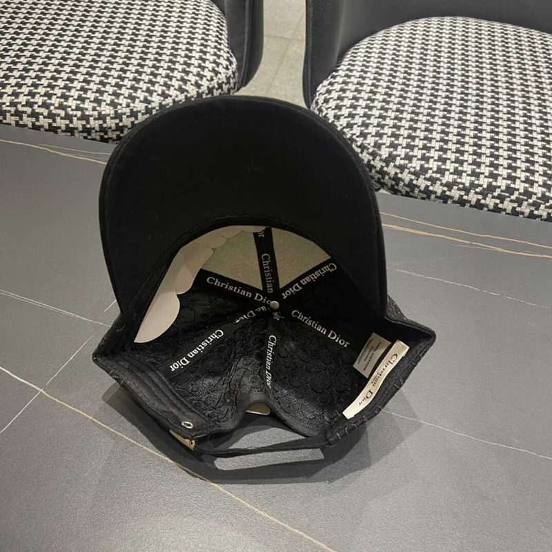 D*or oblique print cap in black