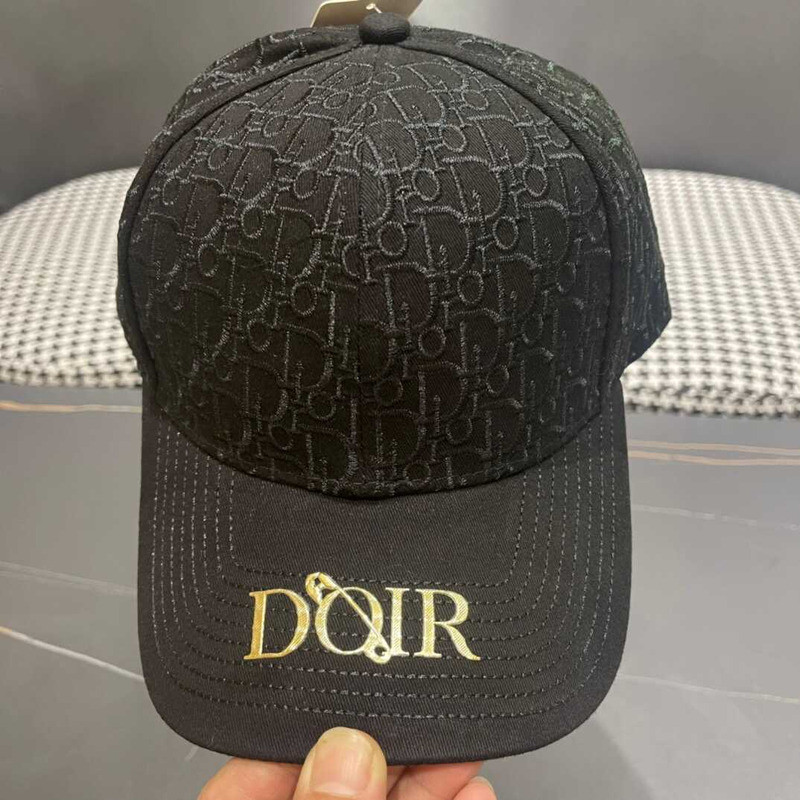 D*or oblique print cap in black