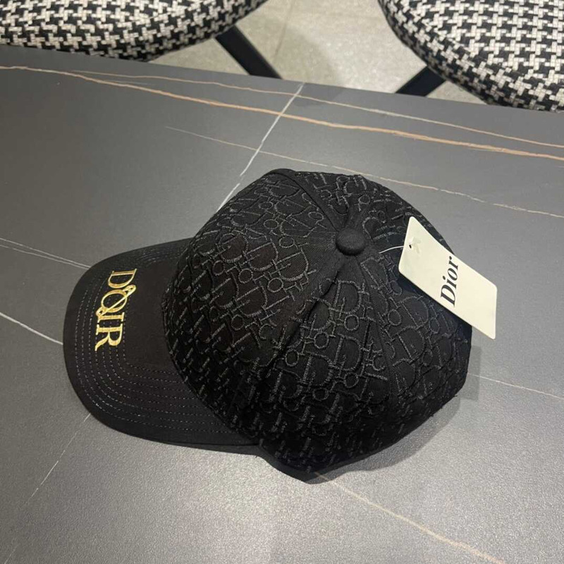 D*or oblique print cap in black