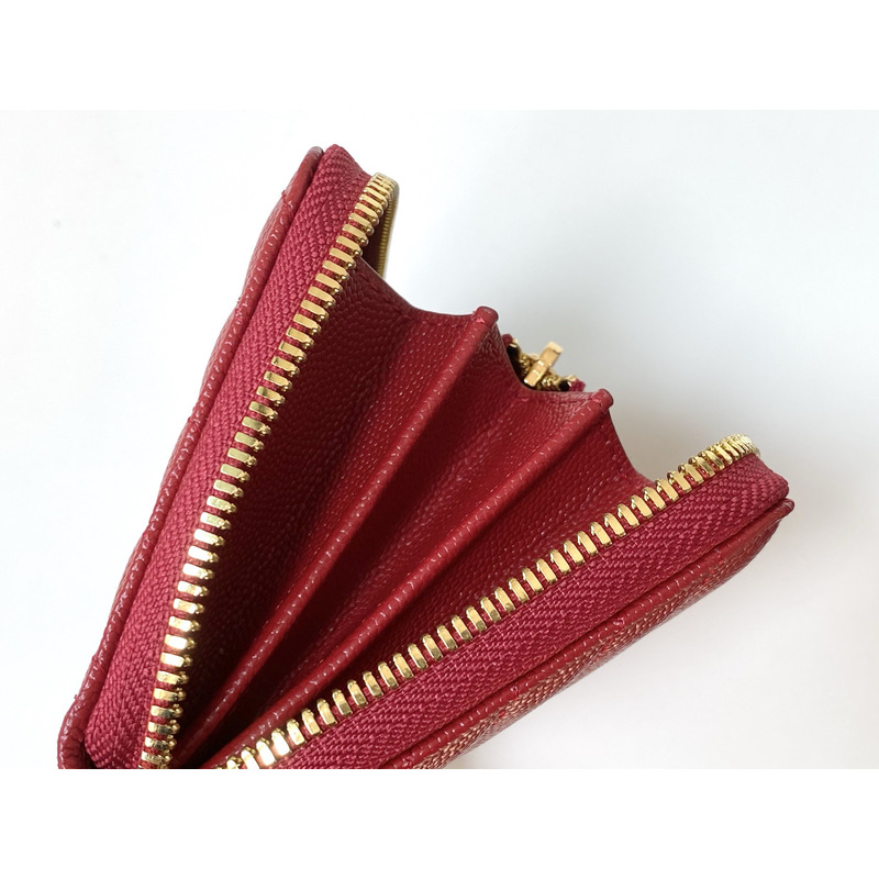 Saint Laurent Monogram Long Zipper Clip With Embossed