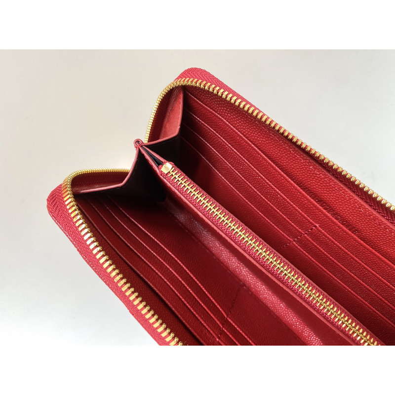 Saint Laurent Monogram Long Zipper Clip With Embossed