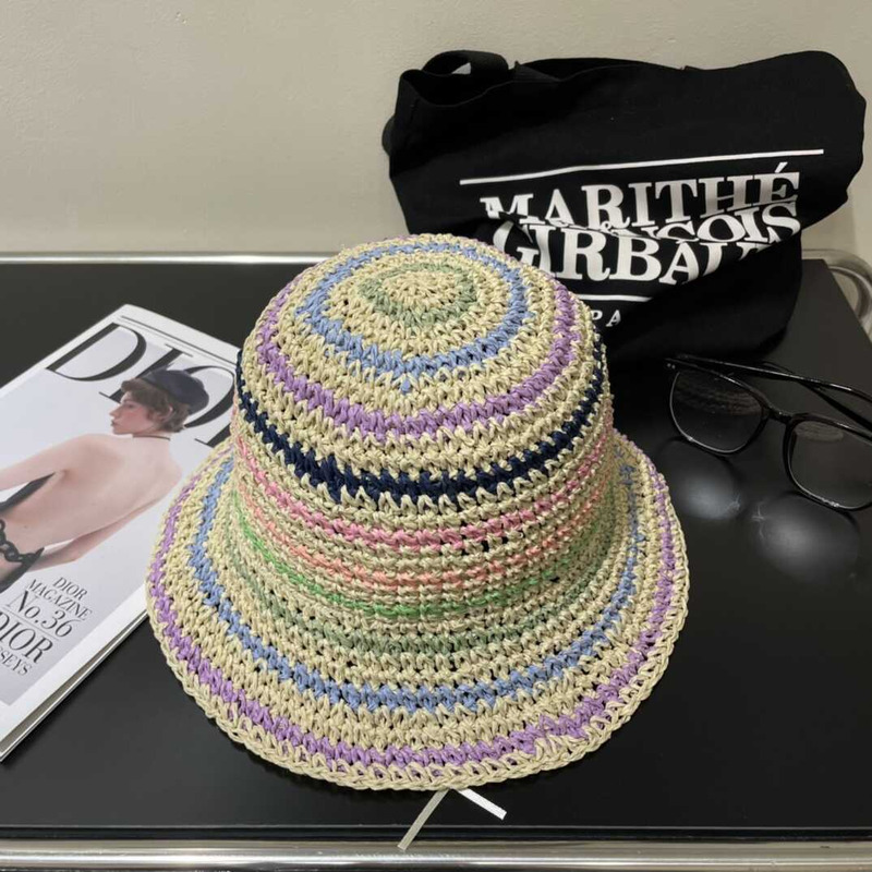 Pra*a woven fabric bucket hat in  multicolor