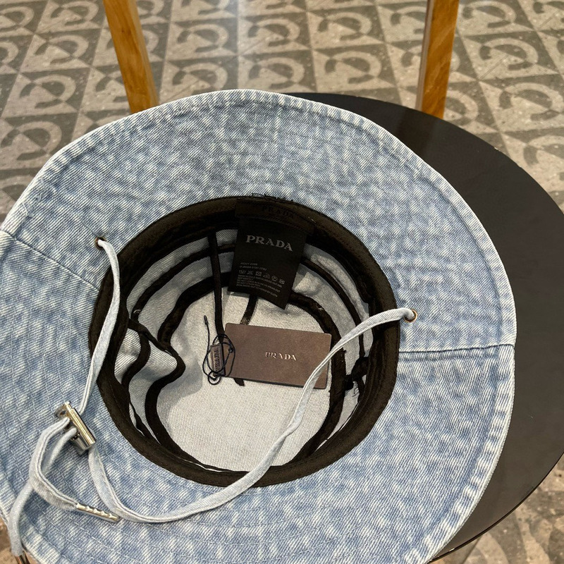 Pra*a denim bucket hat light blue