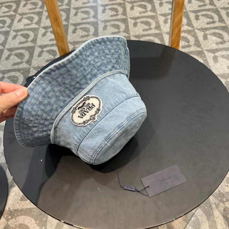 Pra*a denim bucket hat light blue