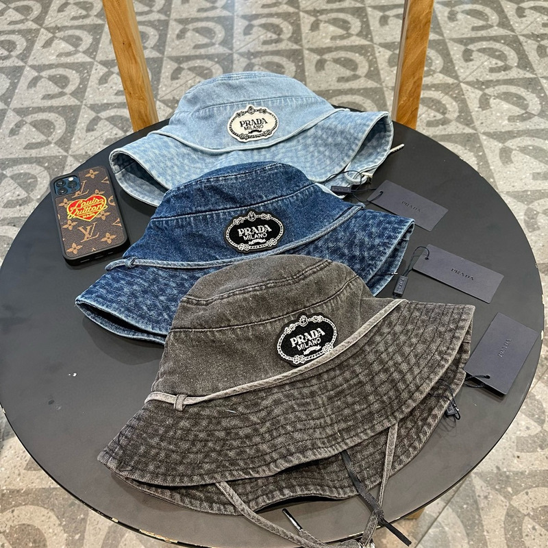 Pra*a denim bucket hat black