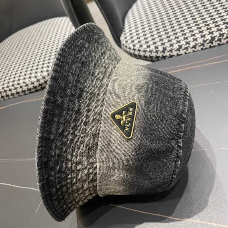 Pra*a denim bucket bag black