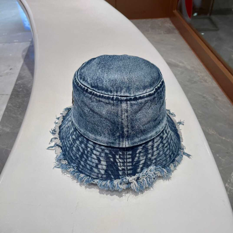 Pra*a denim bucket bag dark blue