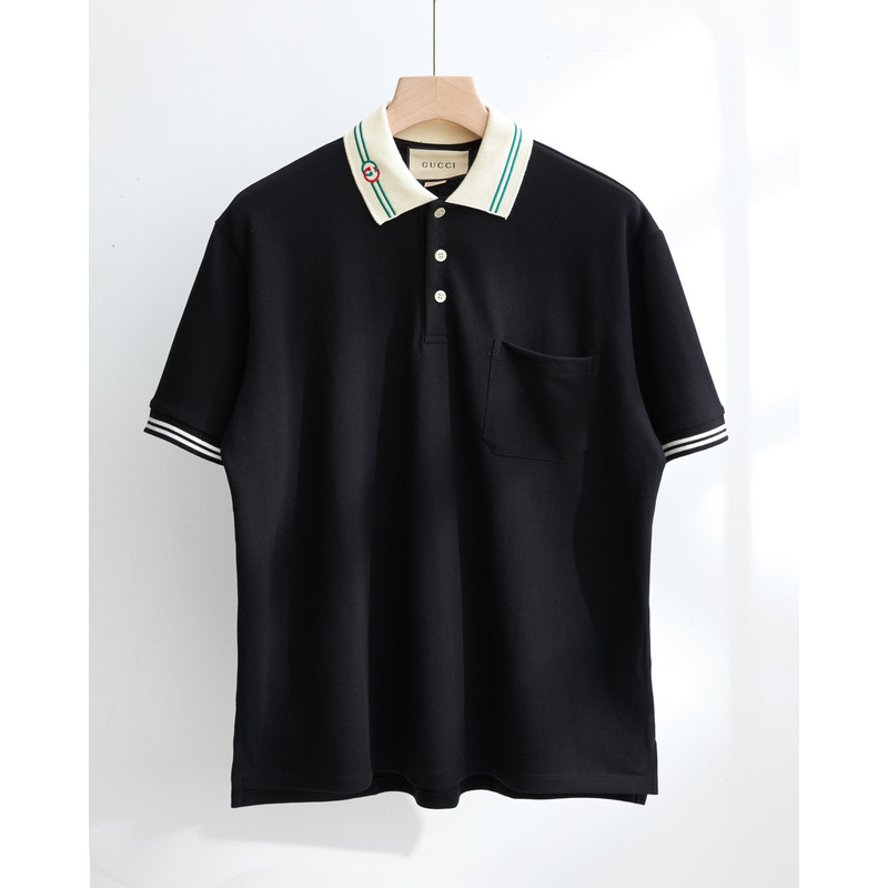 G*u*i polo shirt black