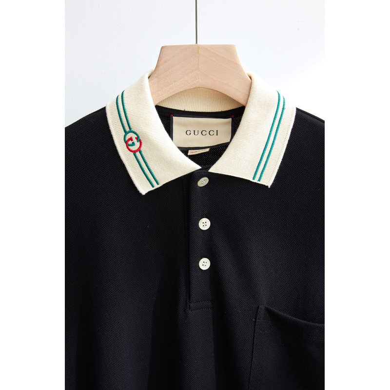 G*u*i polo shirt black