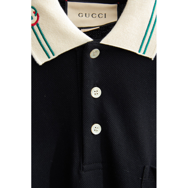 G*u*i polo shirt black
