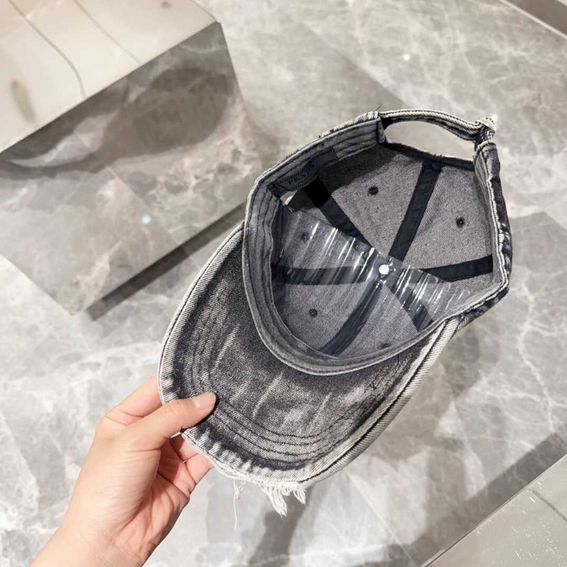 Pra*a denim baseball cap in grey