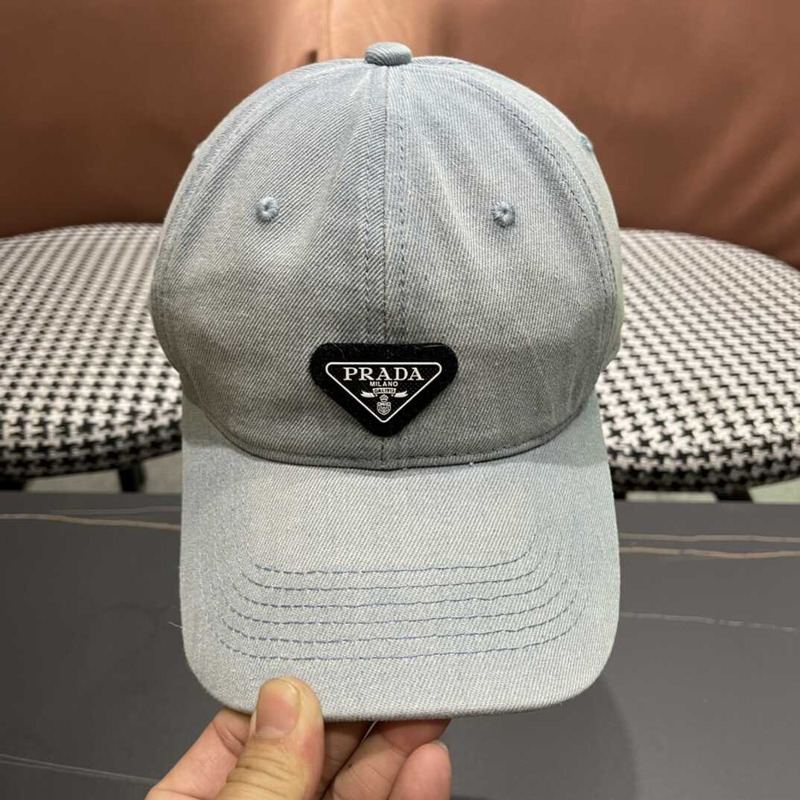 Pra*a denim baseball cap light blue
