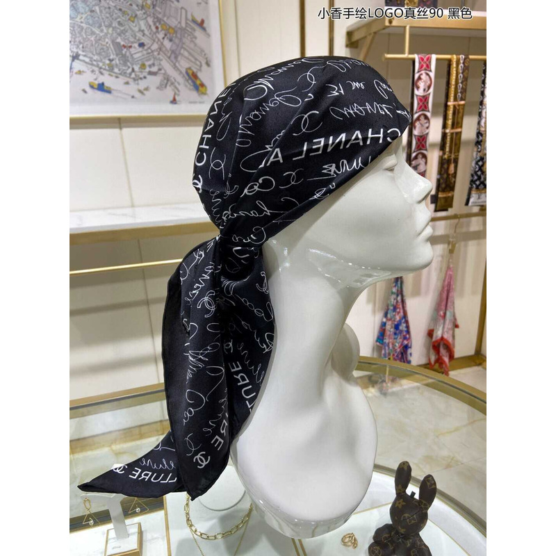 Ch*el square scarf in black