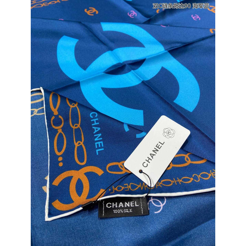 Ch*el square scarf in blue