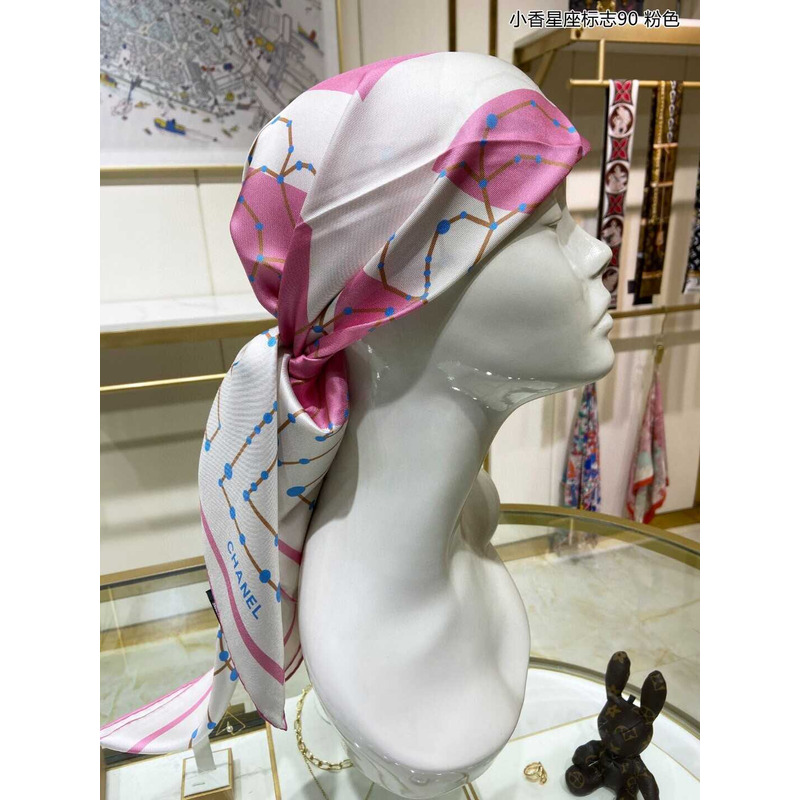 Ch*el square scarf in white