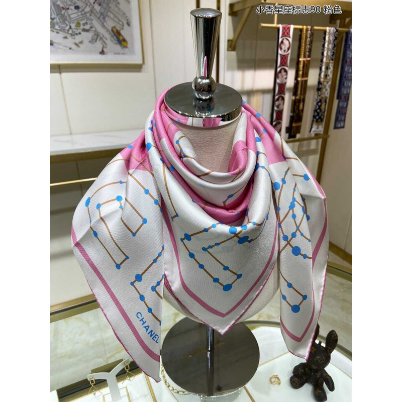 Ch*el square scarf in white