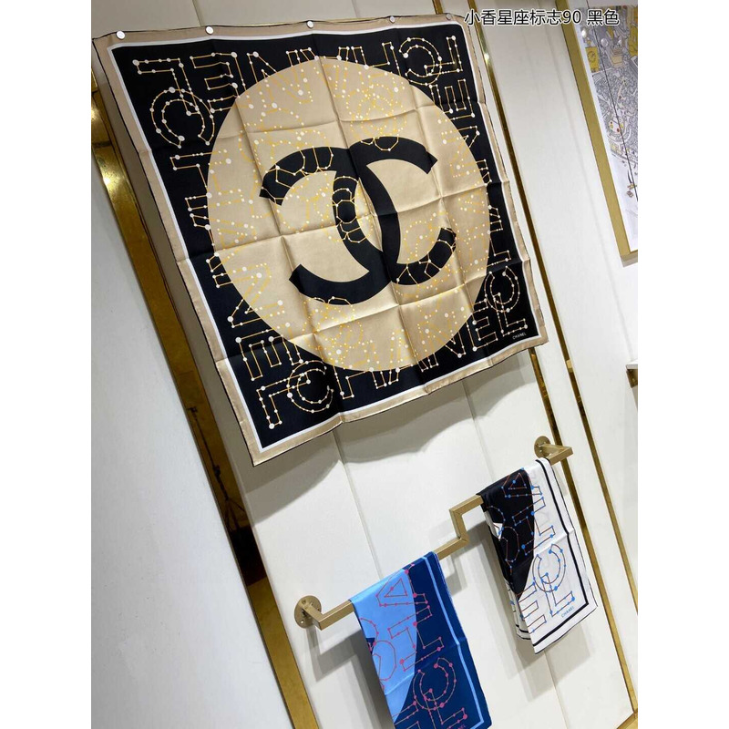 Ch*el square scarf in black