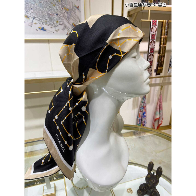 Ch*el square scarf in black