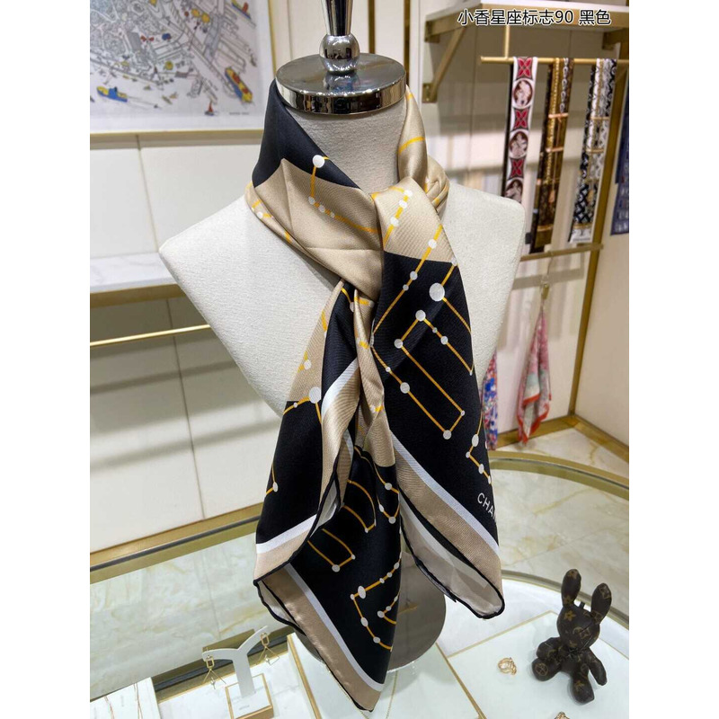 Ch*el square scarf in black