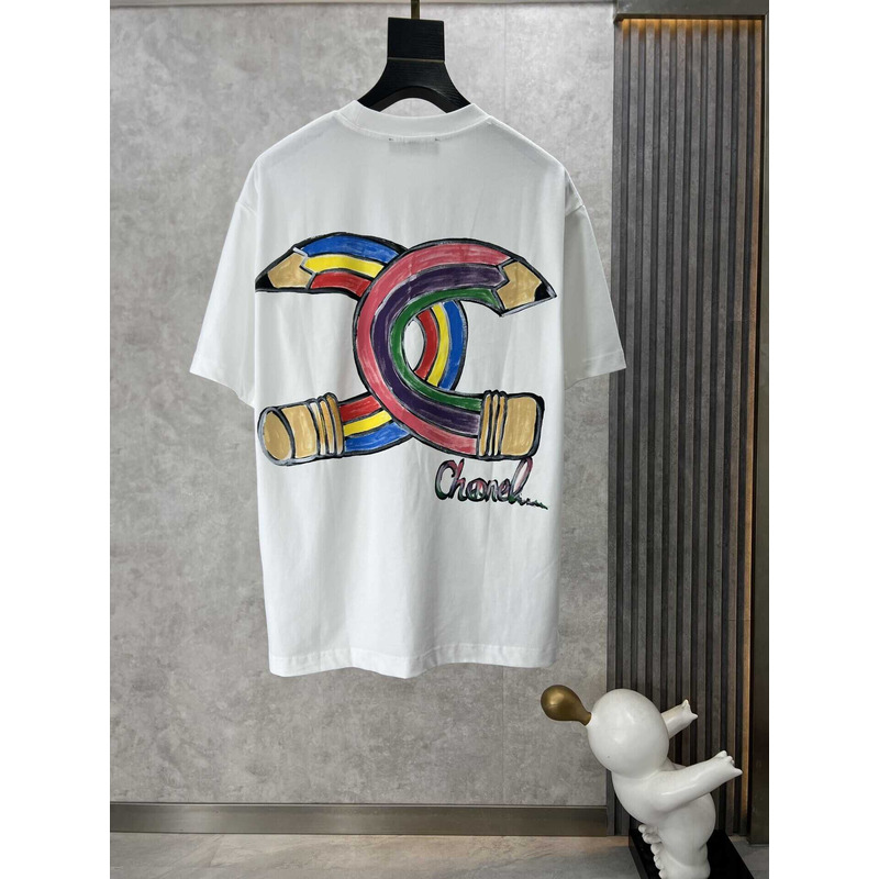 Ch*el logo t shirt white