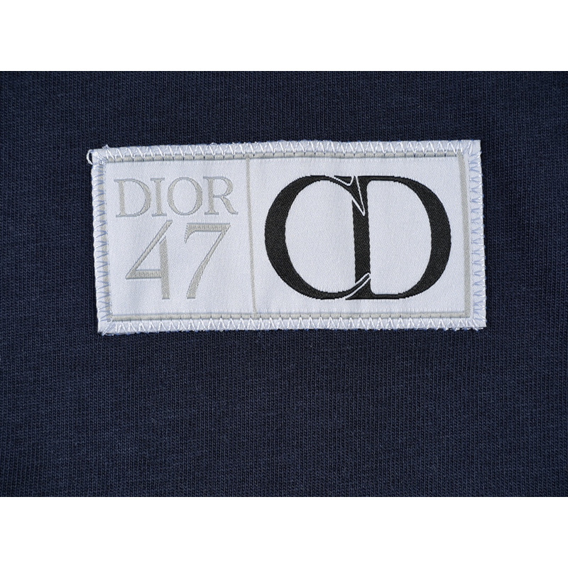 D*or navy blue slub cotton t shirt