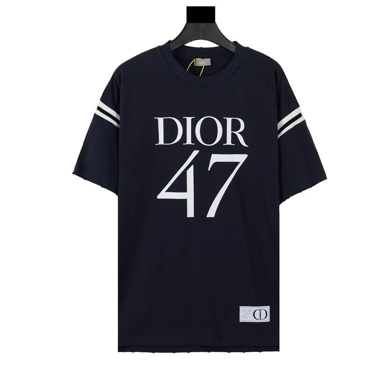 D*or navy blue slub cotton t shirt
