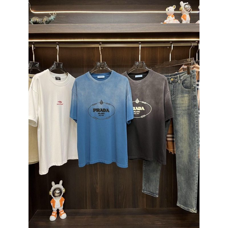 Pra*a logo printed short-sleeved t-shirt