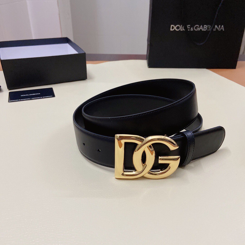 Dolce & Gabbana Belt Gold Black