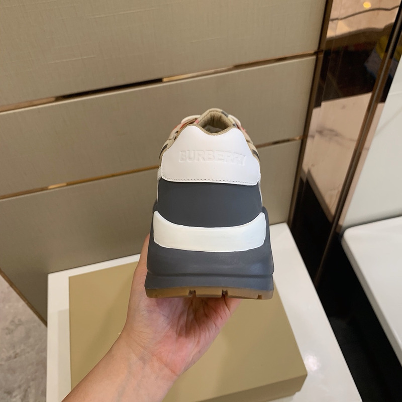 B**rry ramsey vintage check suede leather sneakers grey archive beige