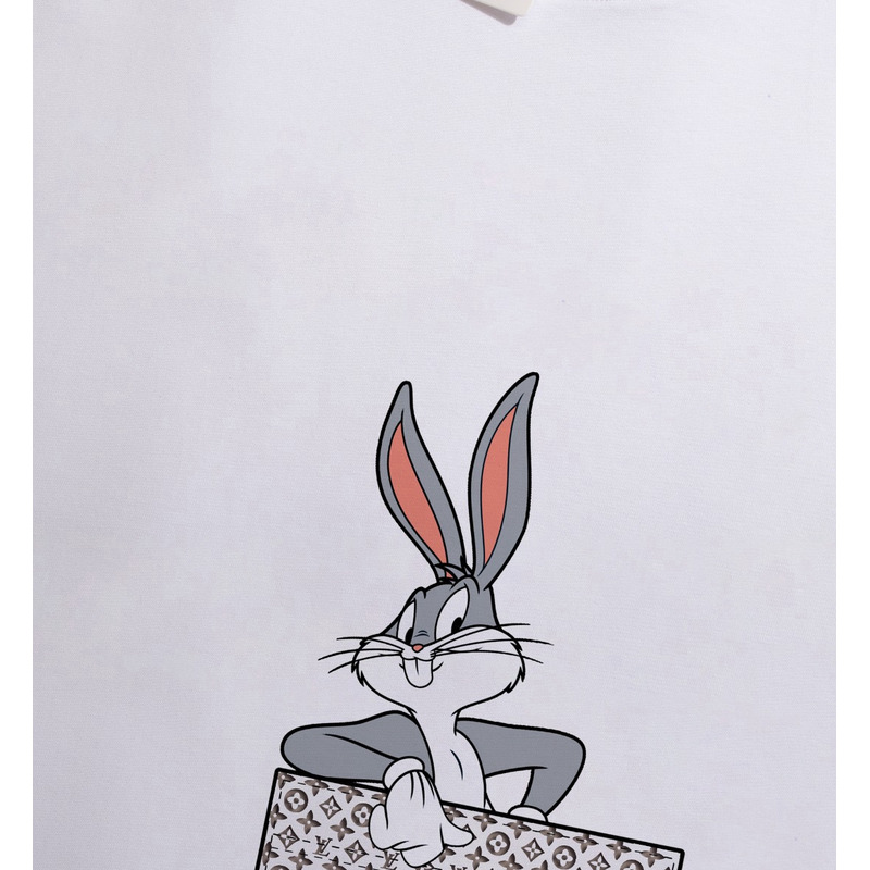 l**is V*t*n looney tunes bugs bunny breast print - t-shirt imprimé white