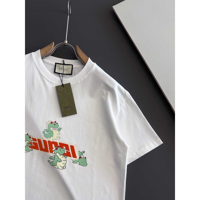 g*u*i Pra*a cotton print t-shirt white