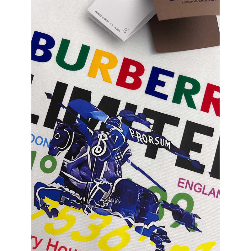 B**rry print cotton t-shirt white