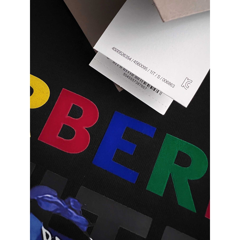 B**rry print cotton t-shirt black