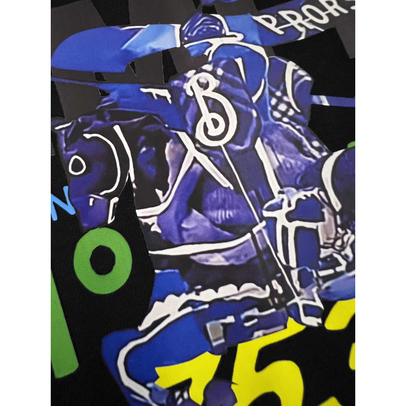 B**rry print cotton t-shirt black