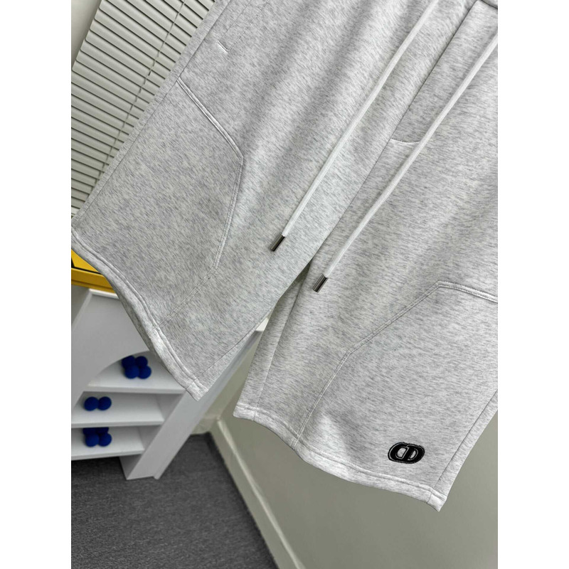 D*or logo-print shorts in grey