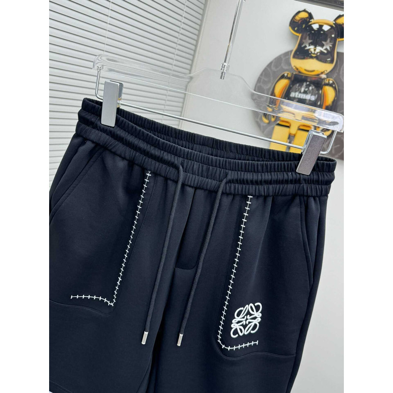 Loewe Logo-Print Shorts in Black