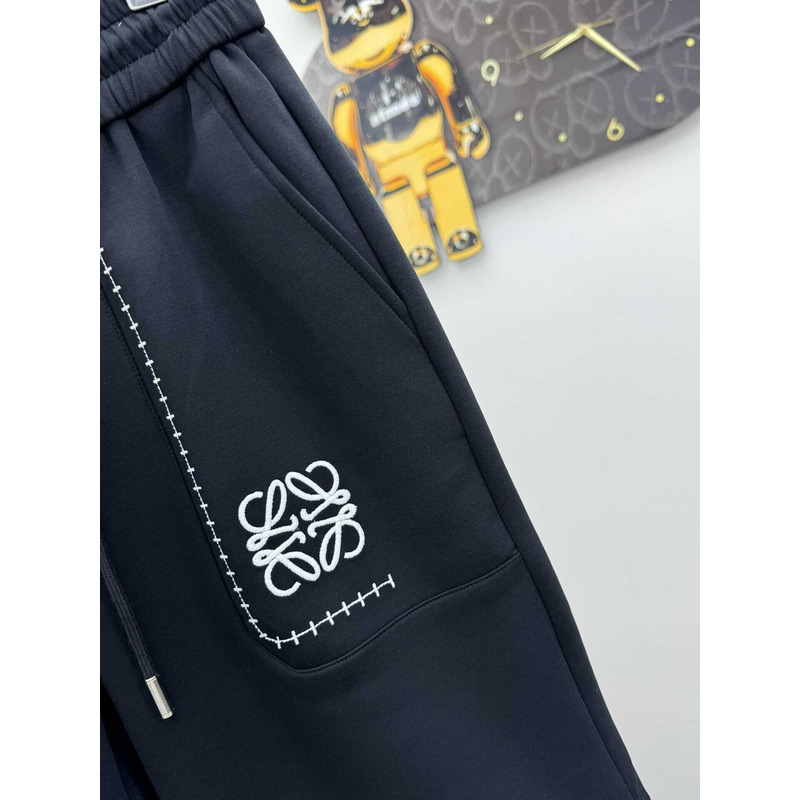 Loewe Logo-Print Shorts in Black