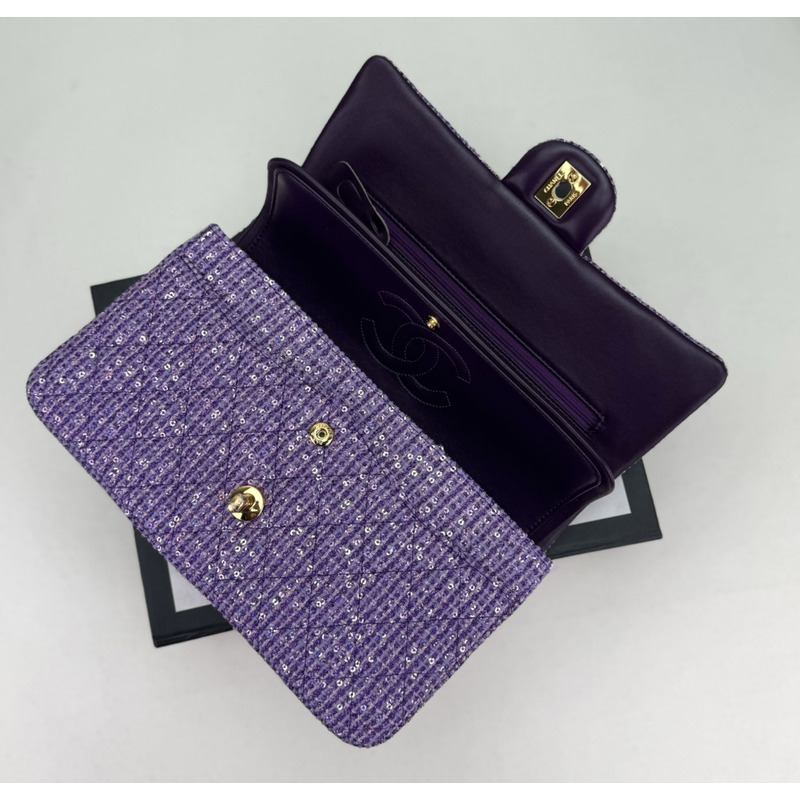 Ch*el classic flap bag purple