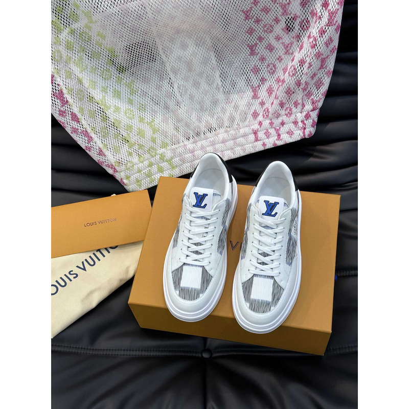 l**is V*t*n beverly hills street style logo sneakers in white