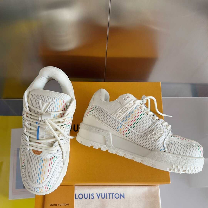 l**is V*t*n trainer maxi sneaker in white