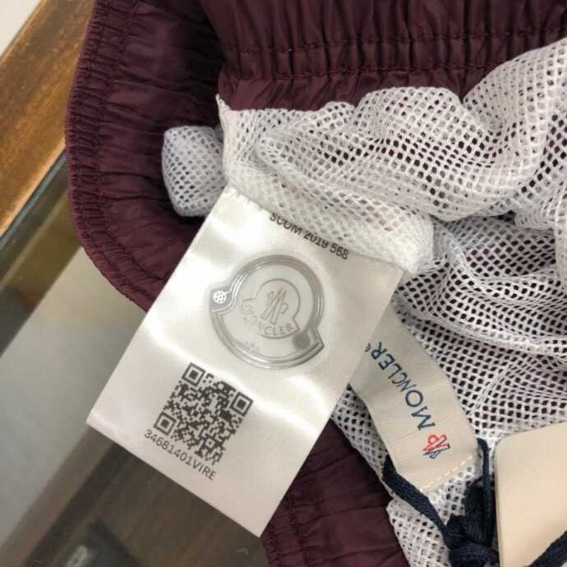 Moncler Nylon Shorts Dark Red